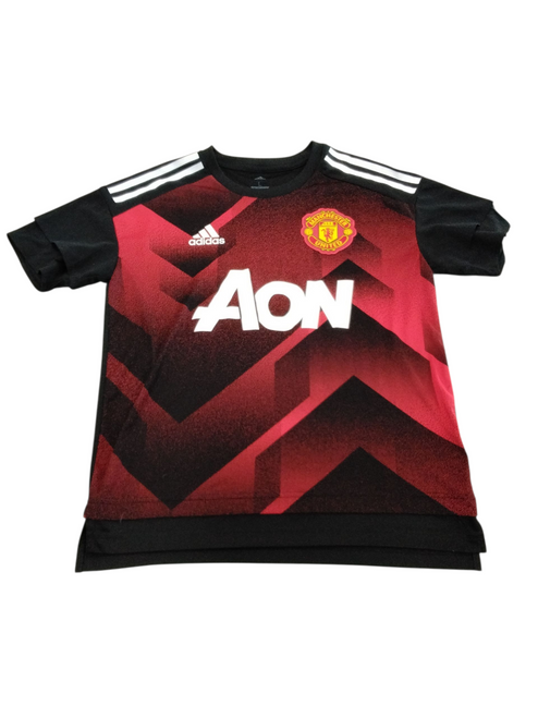 Vist Large View of Product Image Which is Used Adidas MAN UNITED 2017 Soccer Top Yth Black LG