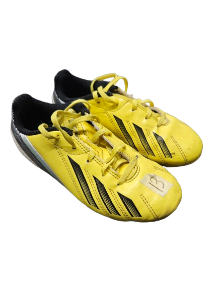 Vist Large View of Product Image Which is Used Adidas Soccer Cleats Yellow Youth 13.0