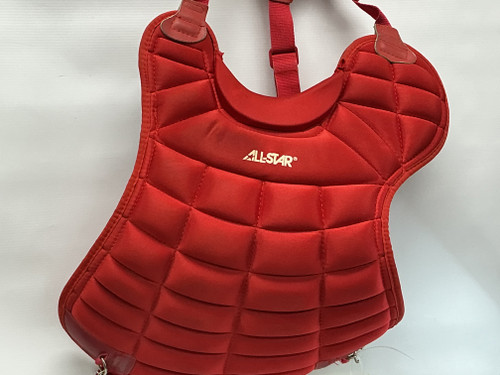 Vist Large View of Product Image Which is Used All-Star CP222PRO Catchers Chest Protector Red Adult