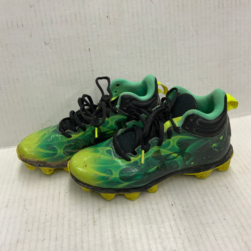 Vist Large View of Product Image Which is Used Under Armour SPOTLIGHT AF BB/SB Cleats Green Junior 05