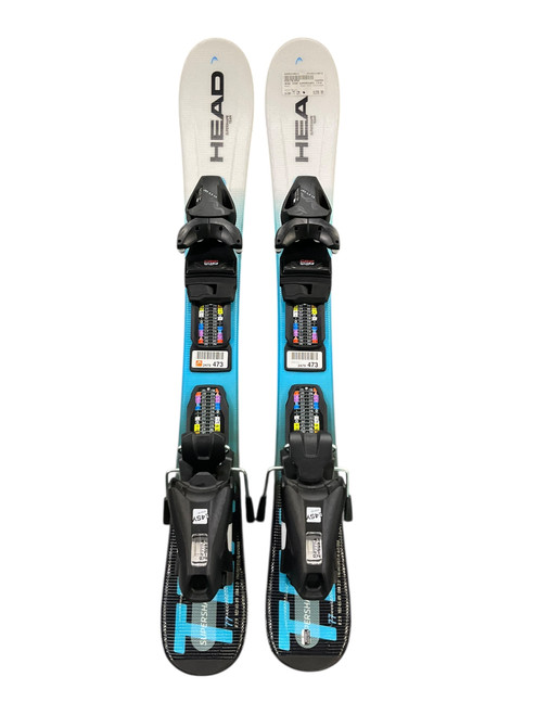 Vist Large View of Product Image Which is Used Head TEAM SUPERSHAPE Boys DH Ski/Binding White 77 cm