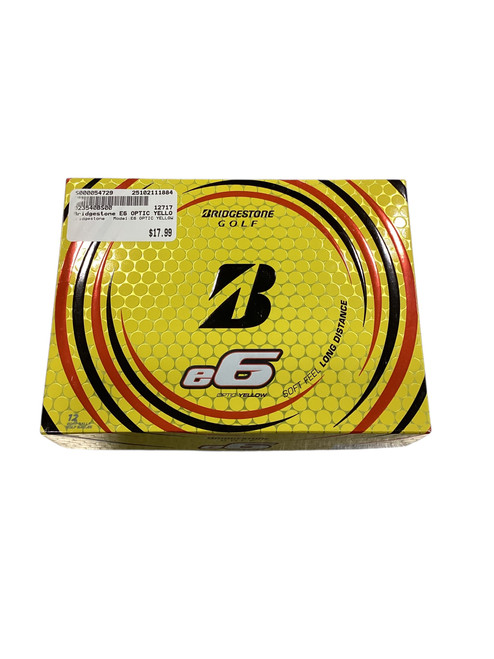 Vist Large View of Product Image Which is Used Bridgestone E6 OPTIC YELLOW 12 Pack - Golf Balls