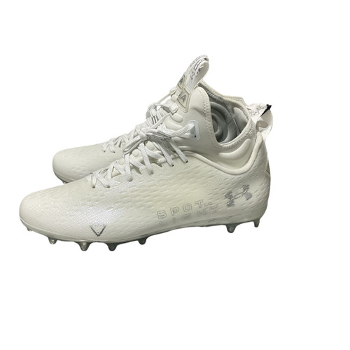 Used Under Armour Adult FB Cleats White Senior 13 11834-S000042231 Vist Large View of Product Image Which is Used Under Armour Adult FB Cleats White Senior 13
