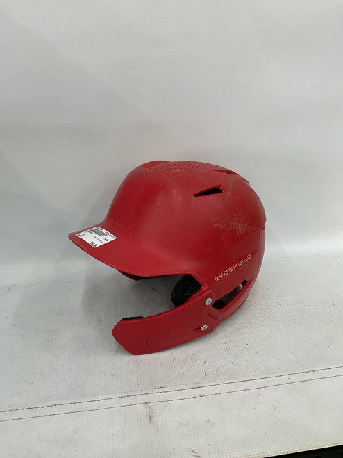 Vist Large View of Product Image Which is Used EVO ECOSHIELD Batting Helmet No Mask Red SM