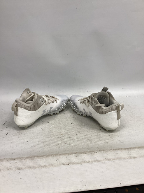 Vist Large View of Product Image Which is Used Under Armour LAX Cleats Boys White Junior 03