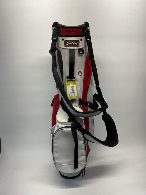 Used Titleist PLAYERS 4 Mens Stand Bag White/Black/Red 11805-S000069655 Vist Large View of Product Image Which is Used Titleist PLAYERS 4 Mens Stand Bag White/Black/Red