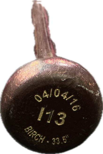 Vist Large View of Product Image Which is Used Rawlings 04/04/16 BB/SB Wood Bat 33 1/2"