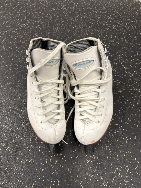 Vist Large View of Product Image Which is Used Riedell SKATES Girls Figure Skate White Junior 01