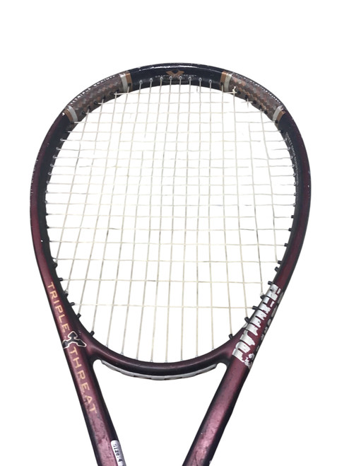 Vist Large View of Product Image Which is Used Prince VIPER OVERSIZE TRIPLE THREAT Adult Tennis Racquet Maroon 4 1/2"