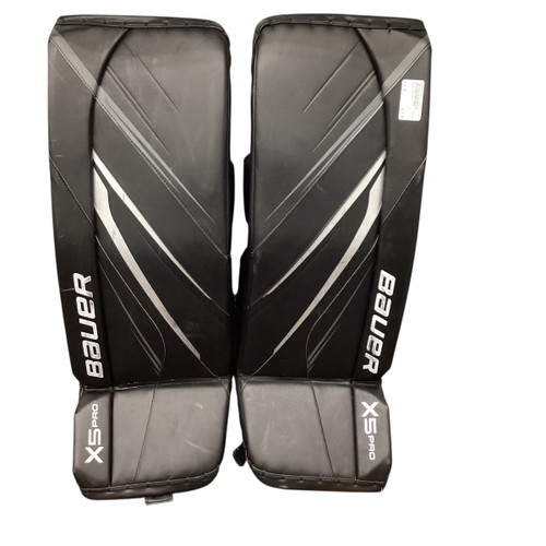 Used Bauer X5 PRO Goalie Leg Pads Inter Black MD 11815-S000492766 Vist Large View of Product Image Which is Used Bauer X5 PRO Goalie Leg Pads Inter Black MD