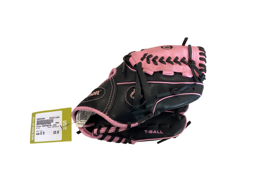 Vist Large View of Product Image Which is Used Wilson A200TBBGIRL BB/SB Glove RH Throw Pink 10"