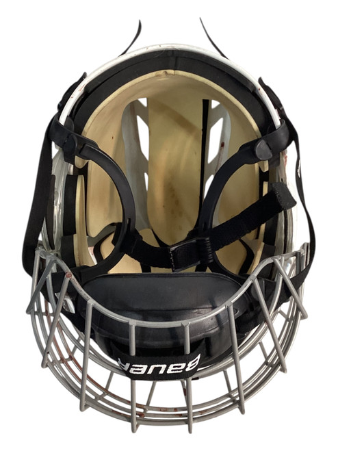 Vist Large View of Product Image Which is Used RBK BAUER Helmet Cage Combo White MD
