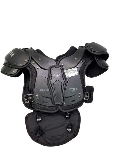 Vist Large View of Product Image Which is Used Xenith FLYTE 2 W/ BACKPLATE FB Shoulder Pads Black MD