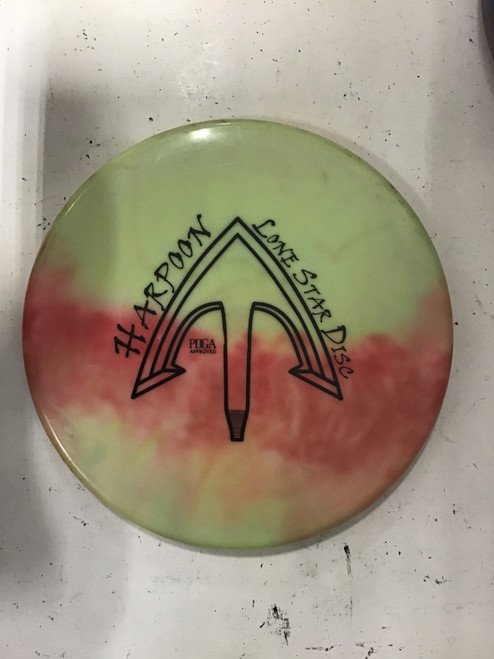 Vist Large View of Product Image Which is Used Lone Star Disc ALPHA HARPOON Disc Golf Mid Range Yellow 171g