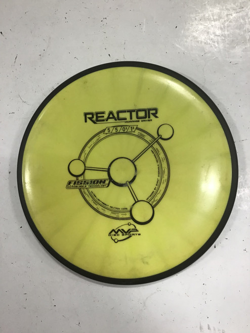 Vist Large View of Product Image Which is Used MVP FISSION REACTOR Disc Golf Mid Range Yellow 180g
