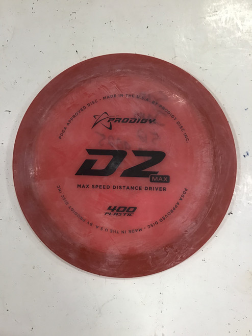 Used Prodigy Disc 400 D2 MAX Disc Golf Driver Red 178g 10242-S000277054 Vist Large View of Product Image Which is Used Prodigy Disc 400 D2 MAX Disc Golf Driver Red 178g