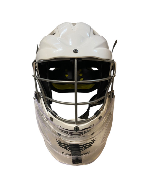 Vist Large View of Product Image Which is Used Cascade CSR Lacrosse Helmet White One Size