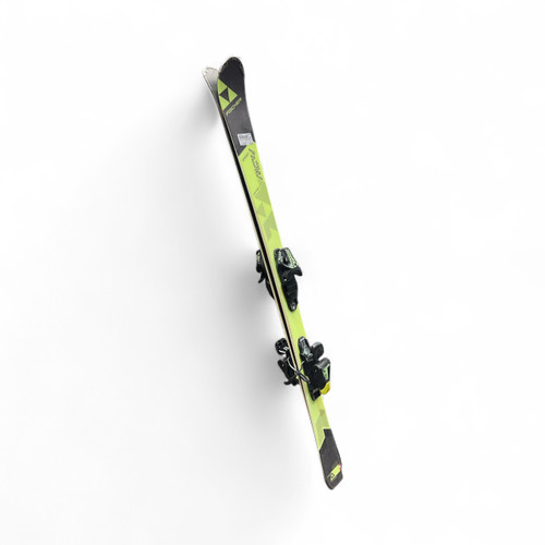 Vist Large View of Product Image Which is Used Fischer RC4 SPEED 140CM Mens DH Ski/Binding Black And Optic Yellow 140 cm