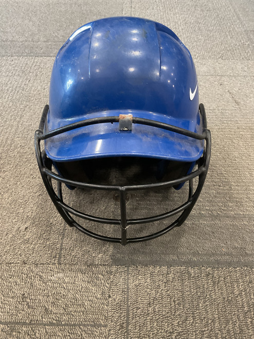 Used Nike BATTING HELMET Batting Helmet w/Mask Navy Blue M/L 11614-S000224047 Vist Large View of Product Image Which is Used Nike BATTING HELMET Batting Helmet w/Mask Navy Blue M/L