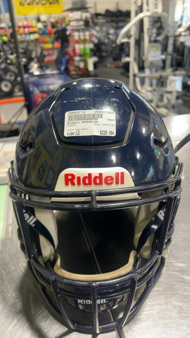 Vist Large View of Product Image Which is Used Riddell SPEEDFLEX FB Helmet Navy Blue LG