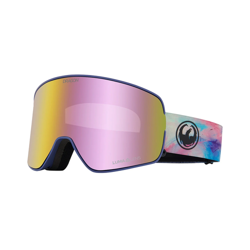 Vist Large View of Product Image Which is New Dragon NFX2 2026 Snow Goggles- Sunset/Lumalens Pink Ionized and Violet Lenses
