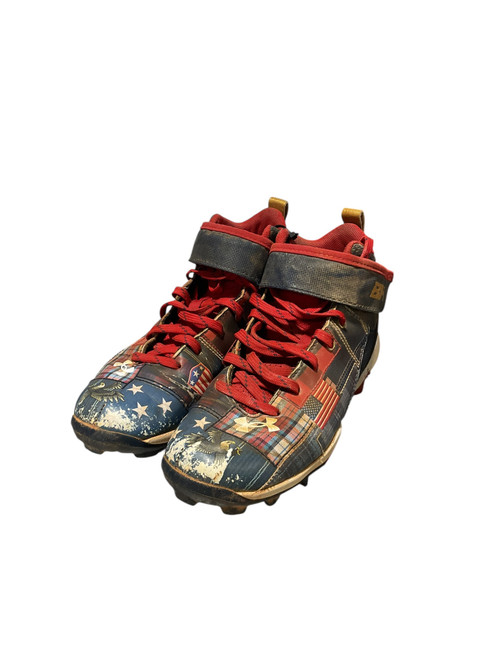 Vist Large View of Product Image Which is Used Under Armour BRYCE HARPER BB CLEATS BB/SB Cleats White/Red/Navy Junior 02