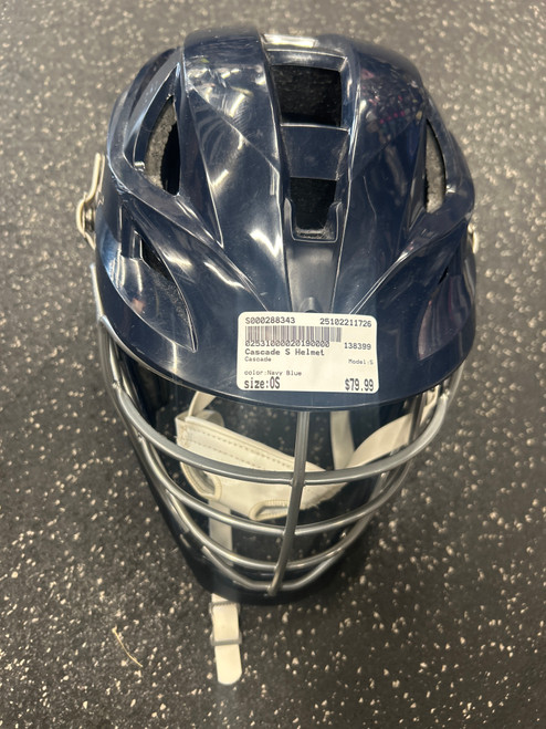 Vist Large View of Product Image Which is Used Cascade S Lacrosse Helmet Navy Blue One Size