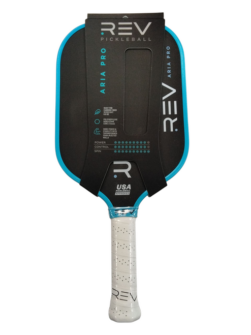 Vist Large View of Product Image Which is New REV ARIA PRO Pickleball Racquet Royal Blue