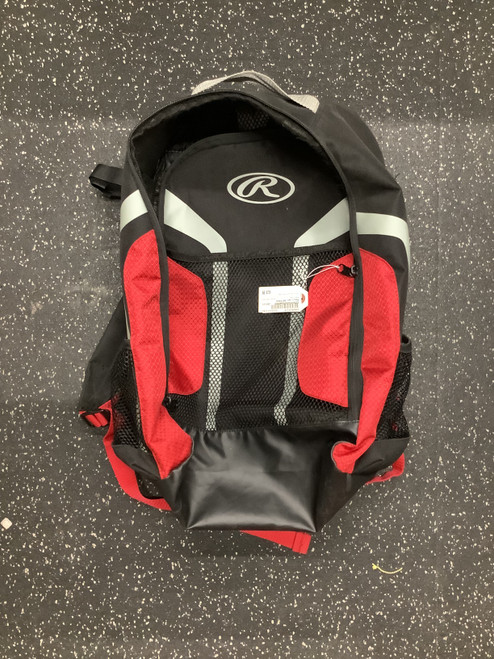 Vist Large View of Product Image Which is Used Rawlings BATPACK BB/SB Player Backpack Black And Red