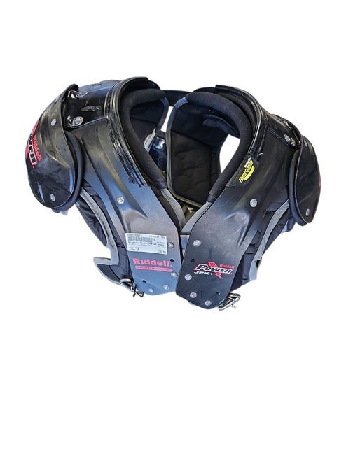 Vist Large View of Product Image Which is Used Riddell POWER JPK+AP PADS FB Shoulder Pads Black SM
