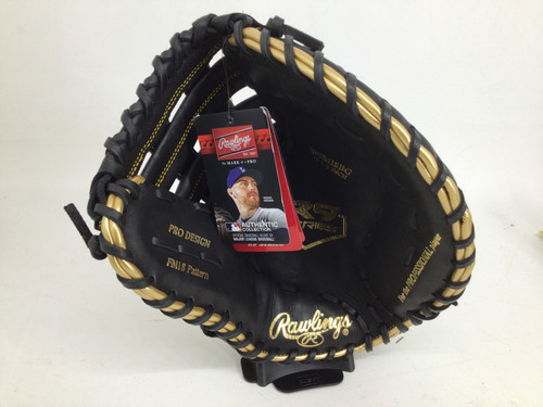 Vist Large View of Product Image Which is Used Rawlings R9 SERIES 12.5 IN RHT FIRST BASE MITT BB/SB First Base RH Throw Black 12 1/2"