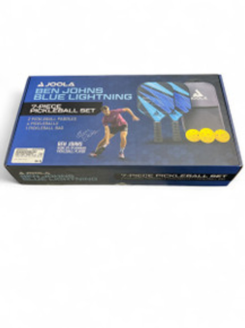 Vist Large View of Product Image Which is Used JOOLA BEN JOHNS BLUE LIGHTNING SET Pickleball Racquet Royal Blue