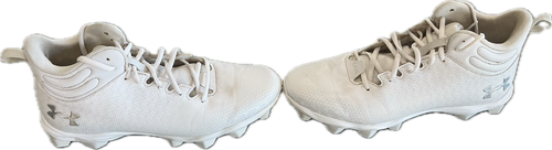 Vist Large View of Product Image Which is Used Under Armour Adult FB Cleats White Senior 11.5