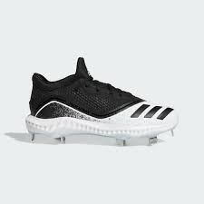 Vist Large View of Product Image Which is New Adidas Icon V Bounce Mens 7 Black and White Metal Baseball Cleats