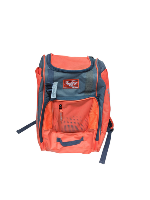 Used Rawlings BACKPACK BAG BB/SB Player Carry Bag Orange 11833-S000166923 Vist Large View of Product Image Which is Used Rawlings BACKPACK BAG BB/SB Player Carry Bag Orange