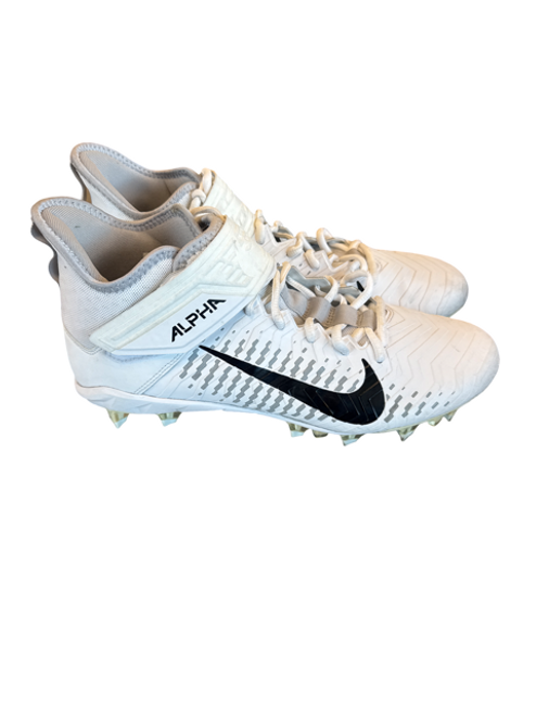 Vist Large View of Product Image Which is Used Nike ALPHA Football Cleats White SR 9.5