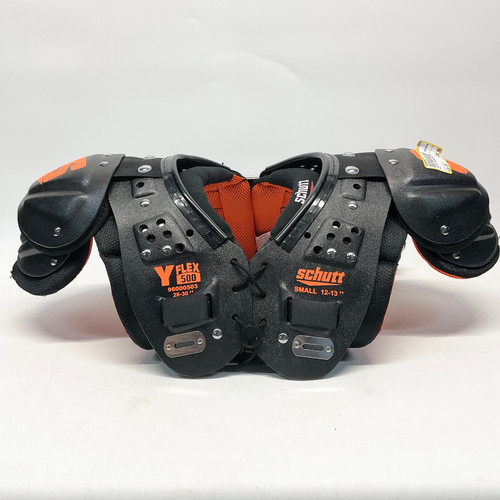 Vist Large View of Product Image Which is Used Schutt Y FLEX FB Shoulder Pads Black SM