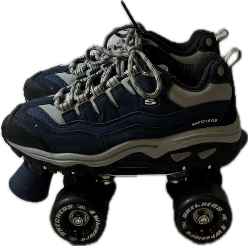 Vist Large View of Product Image Which is Used Sketchers SPORT Junior Roller Quad Skates Navy Blue Junior 05