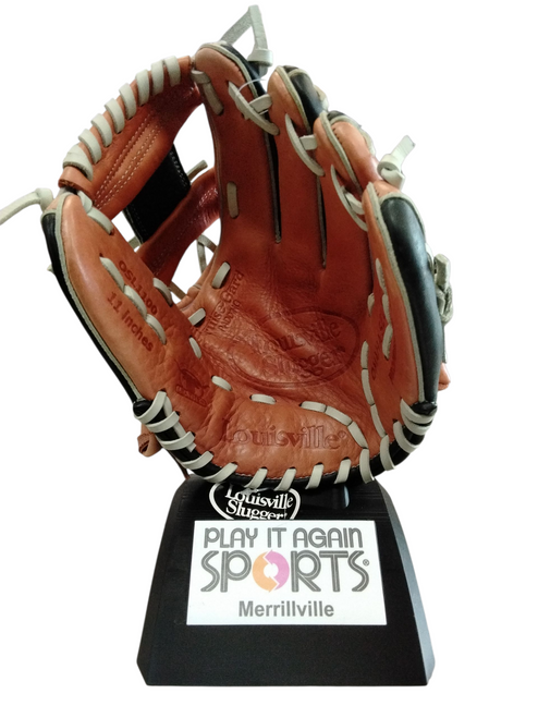 Vist Large View of Product Image Which is Used Louisville Slugger TPS OMAHA BB/SB Glove RH Throw Brown 11"