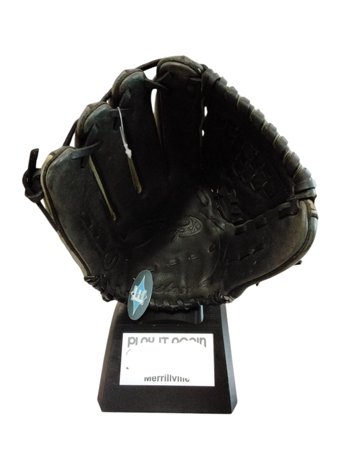Vist Large View of Product Image Which is Used Easton SYNERGY FASTPITCH LH Throw Fastpitch Gloves Black 12"