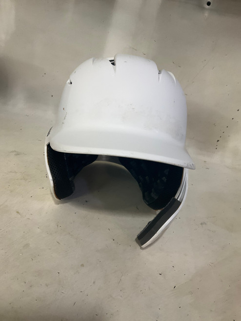 Used Marucci BB HELMET Batting Helmet No Mask White XL 11790-S000050829 Vist Large View of Product Image Which is Used Marucci BB HELMET Batting Helmet No Mask White XL