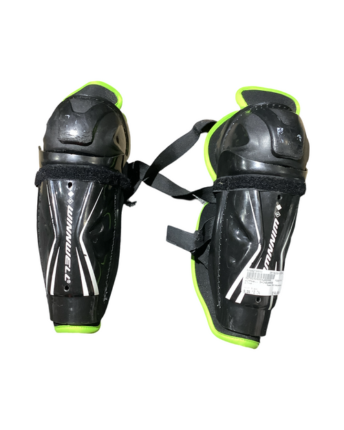 Vist Large View of Product Image Which is Used WinnWell SHINGUARDS Intermediate Shin Guards Black 10"