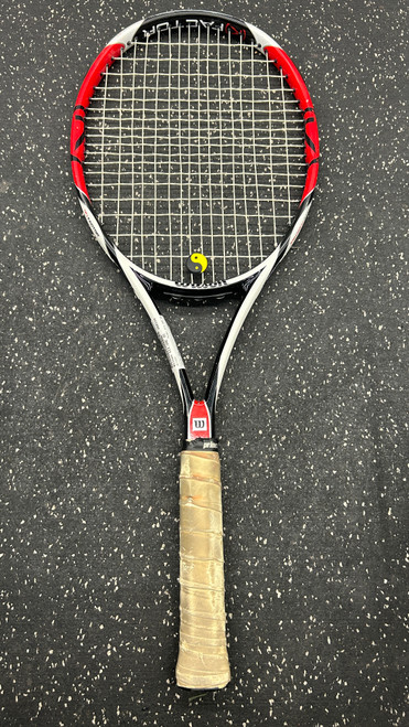 Vist Large View of Product Image Which is Used Wilson SIX.ONE 95 Adult Tennis Racquet Red Unknown