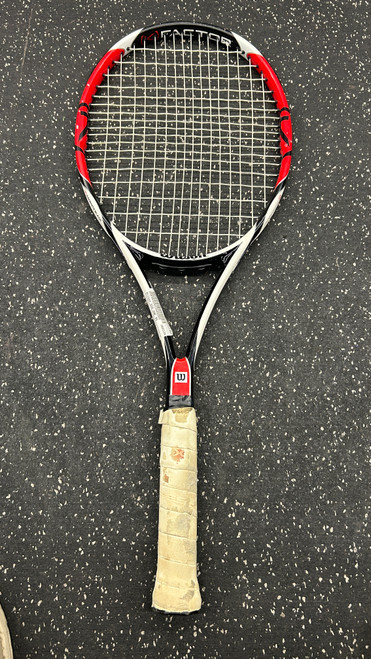 Vist Large View of Product Image Which is Used Wilson SIX.ONE 95 Adult Tennis Racquet Red Unknown