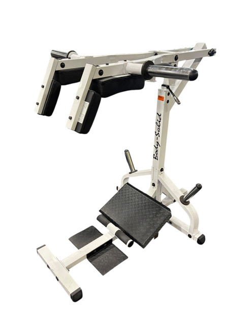 Vist Large View of Product Image Which is Used Body Solid LEVERAGE SQUAT AND CALF MACHINE Home Gym No Plates