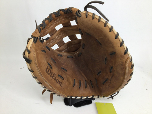 Used Wilson AURA A950 33IN RHT FP CATCHERS MITT BB/SB Catchers RH Throw Brown 33" 11752-S000071335 Vist Large View of Product Image Which is Used Wilson AURA A950 33IN RHT FP CATCHERS MITT BB/SB Catchers RH Throw Brown 33"