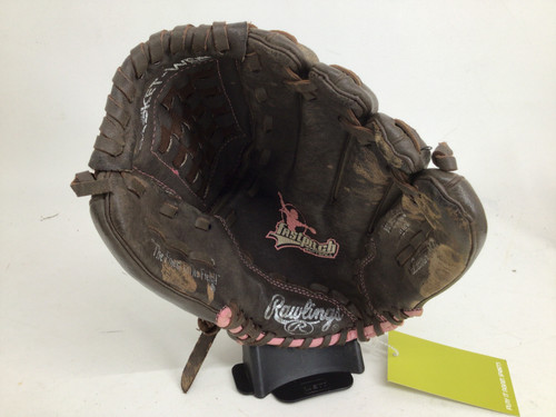 Vist Large View of Product Image Which is Used Rawlings FASTPITCH 12IN RHT SB FP GLOVE RH Throw Fastpitch Gloves Brown 12"