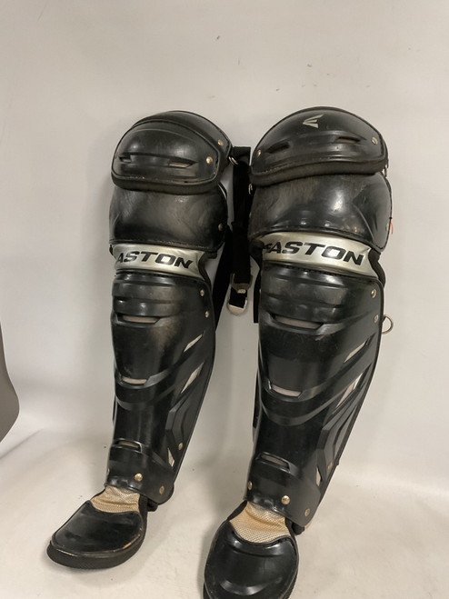 Vist Large View of Product Image Which is Used Easton GAME TIME Catchers Leg Guards Black Adult
