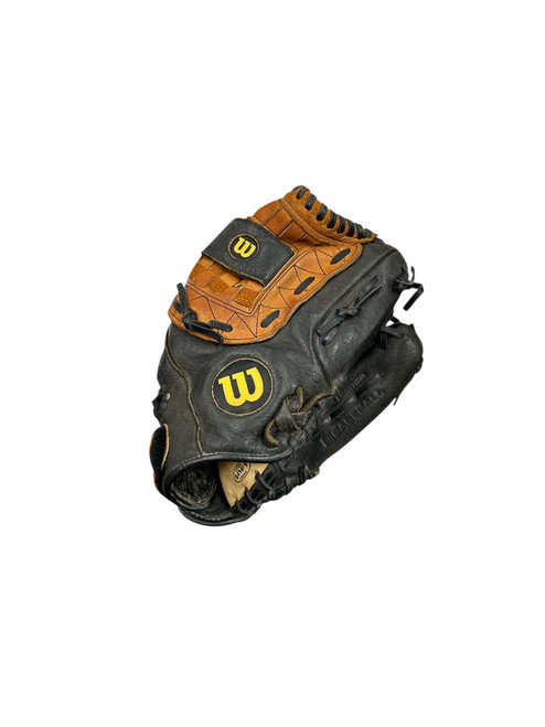 Vist Large View of Product Image Which is Used Wilson A0450PG12 RHT GLOVE BB/SB Glove RH Throw Black 12"