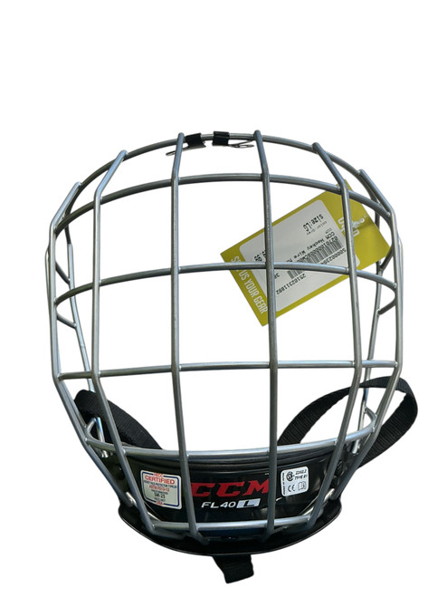 Vist Large View of Product Image Which is Used CCM Hockey Wire Mask Grey LG